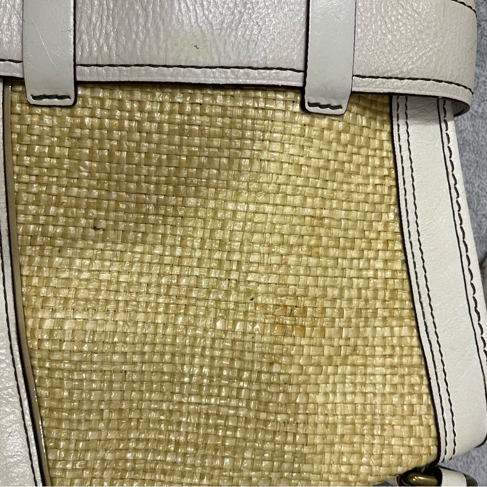 COACH Legacy M05k-105 Natural Straw Leather purse Shoulder bag Brass Read - Picture 8 of 13